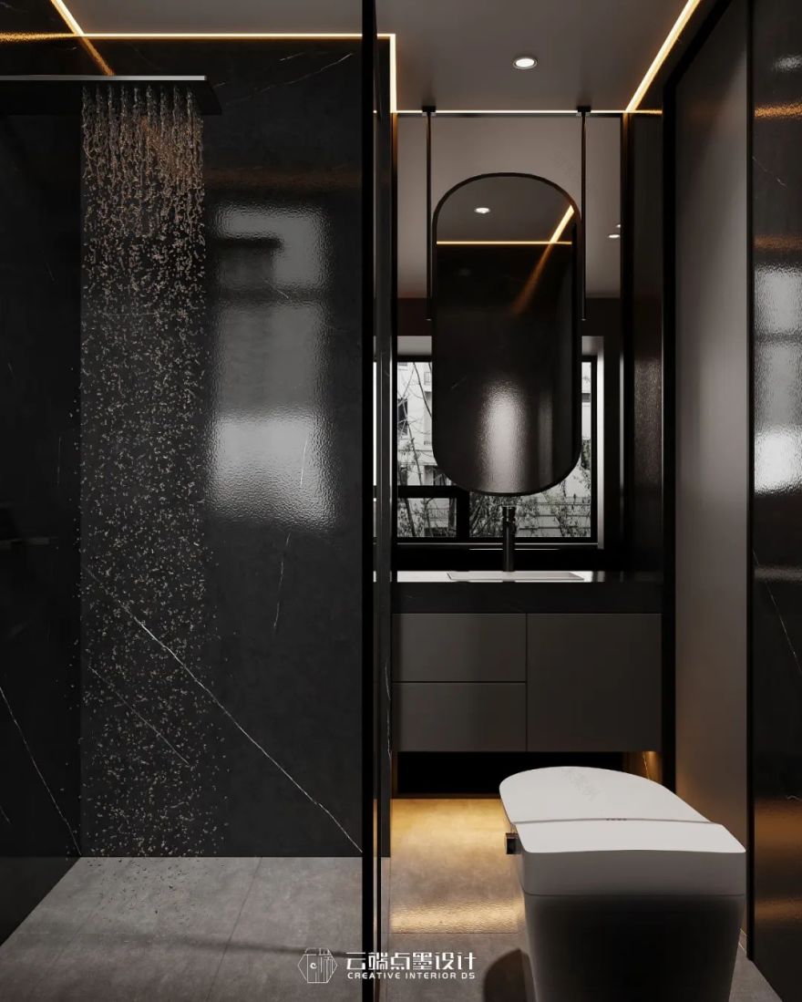 现代风格四居室,沉稳色调与光影艺术的完美融合-52