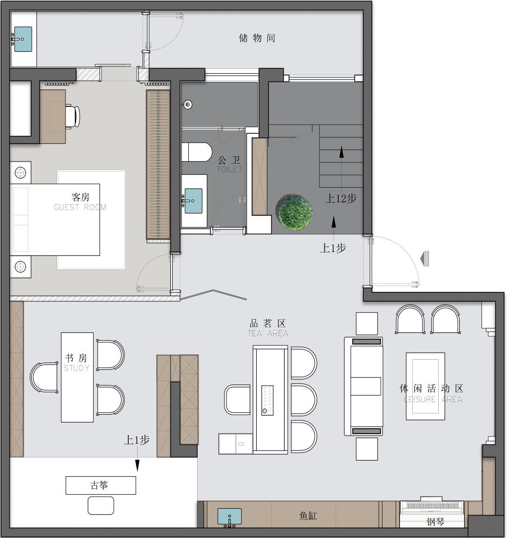 中海天玺复式345M²【中式传承】丨中国赣州丨赣州.大墨空间全案中心-7