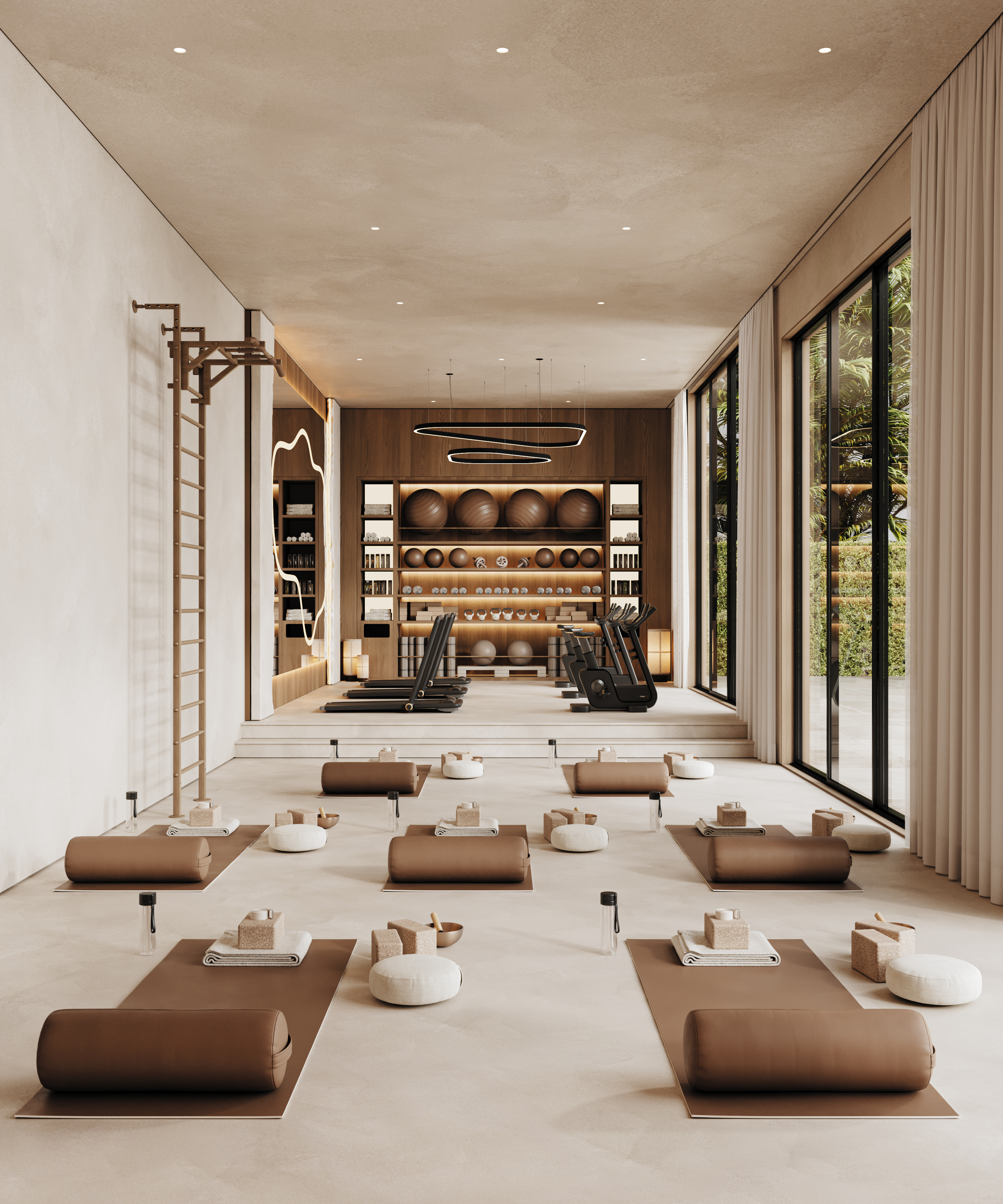 阿联酋冥想,健身房及公寓空间设计-7