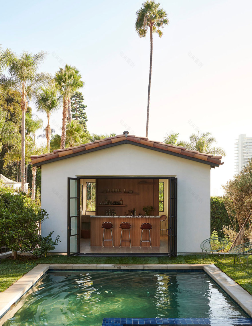 好莱坞山庄的百年别墅 | 设计师夫妇的西班牙风格重生-15