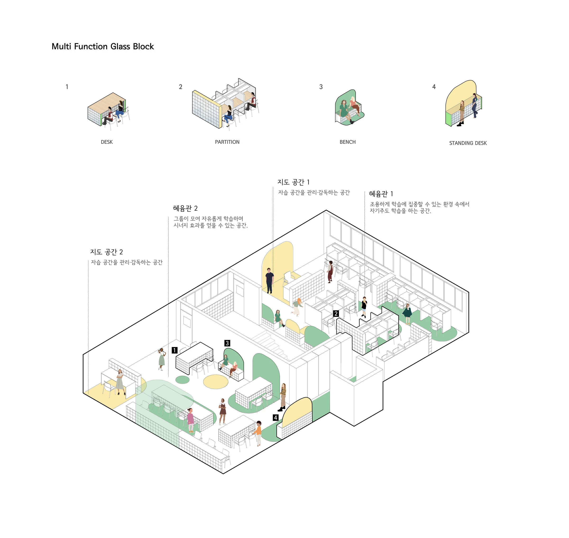 玻璃砖房间丨韩国首尔丨G,O Architecture-13