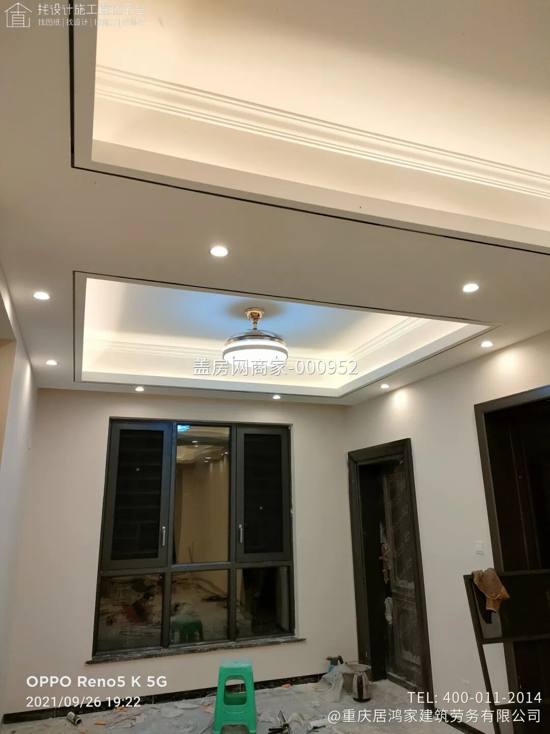 【施工队案例】四川省绵阳市涪城区三层新中式别墅施工-15