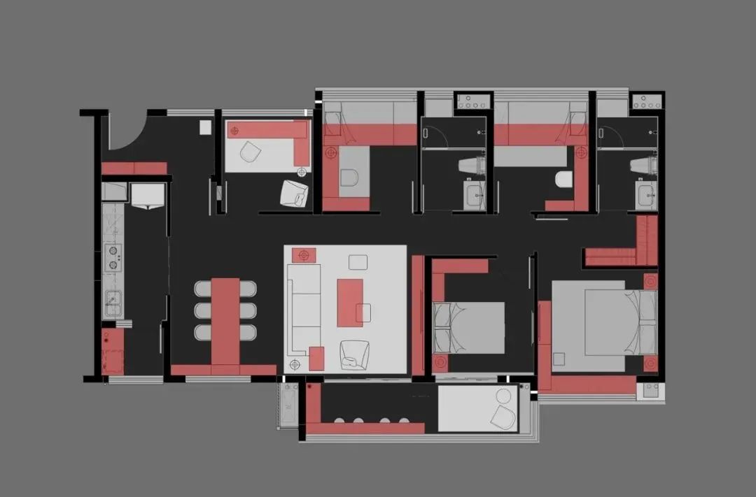 广州 185㎡叠墅样板间,演绎轻快都市生活-118