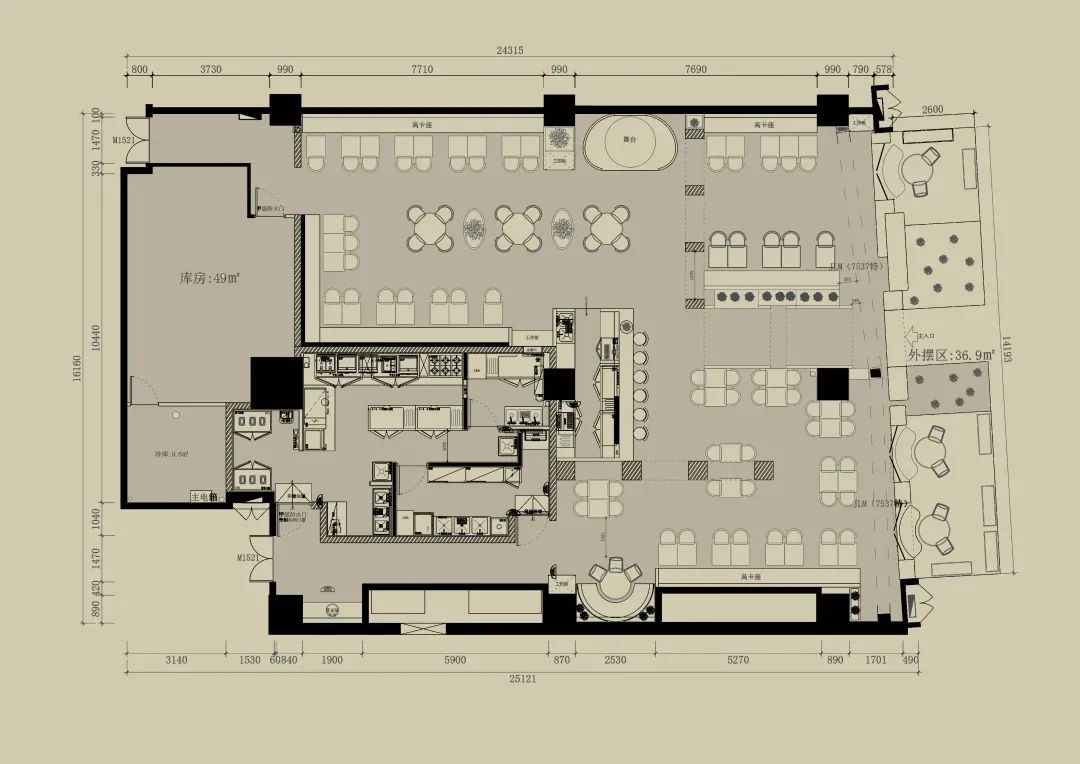 墨纪墨西哥餐厅丨中国太原丨北京佰第装饰工程设计有限公司-54