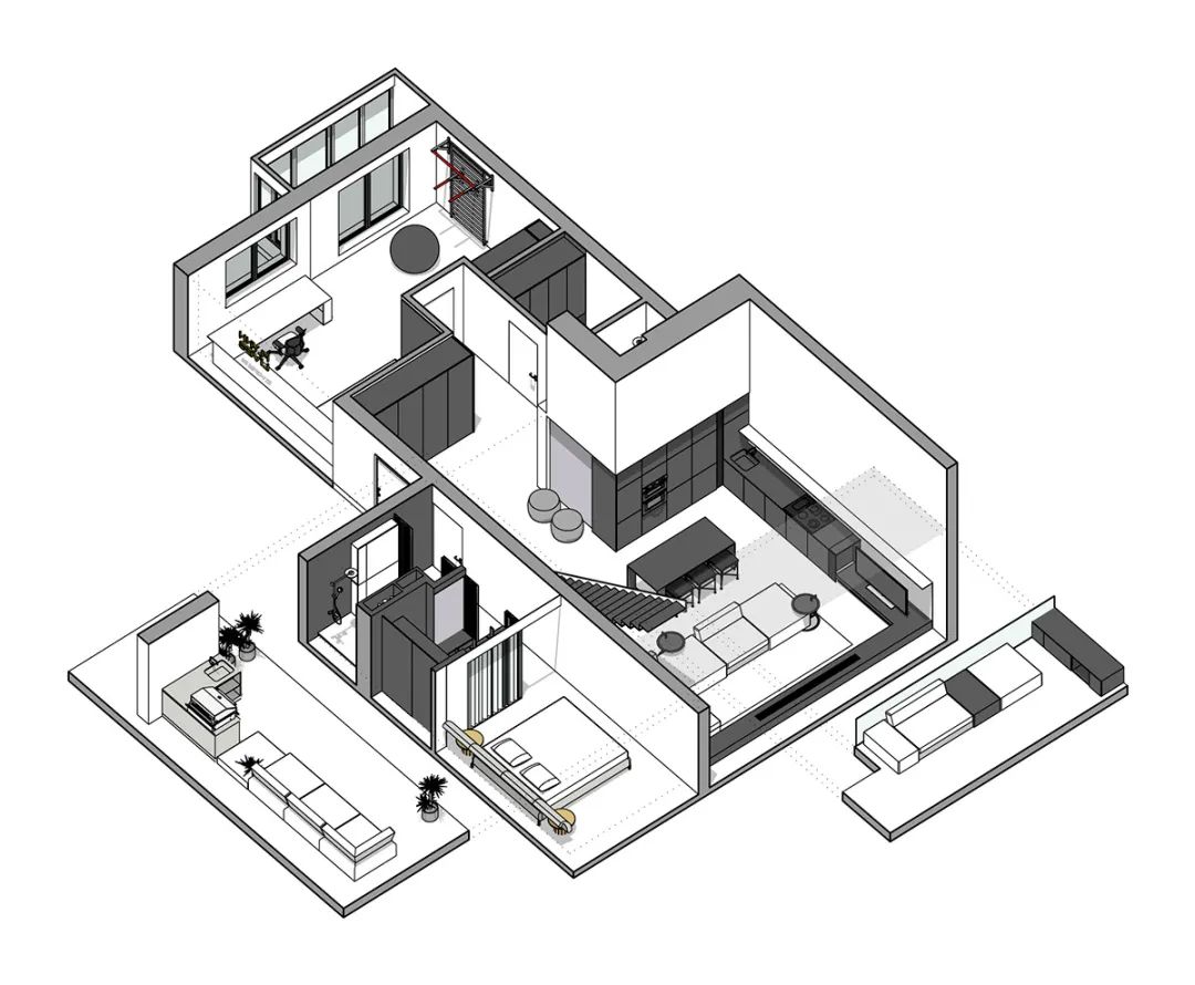 现代黑白色调 loft 公寓丨白俄罗斯明斯克丨Andrew & Darya Zhlobich-6