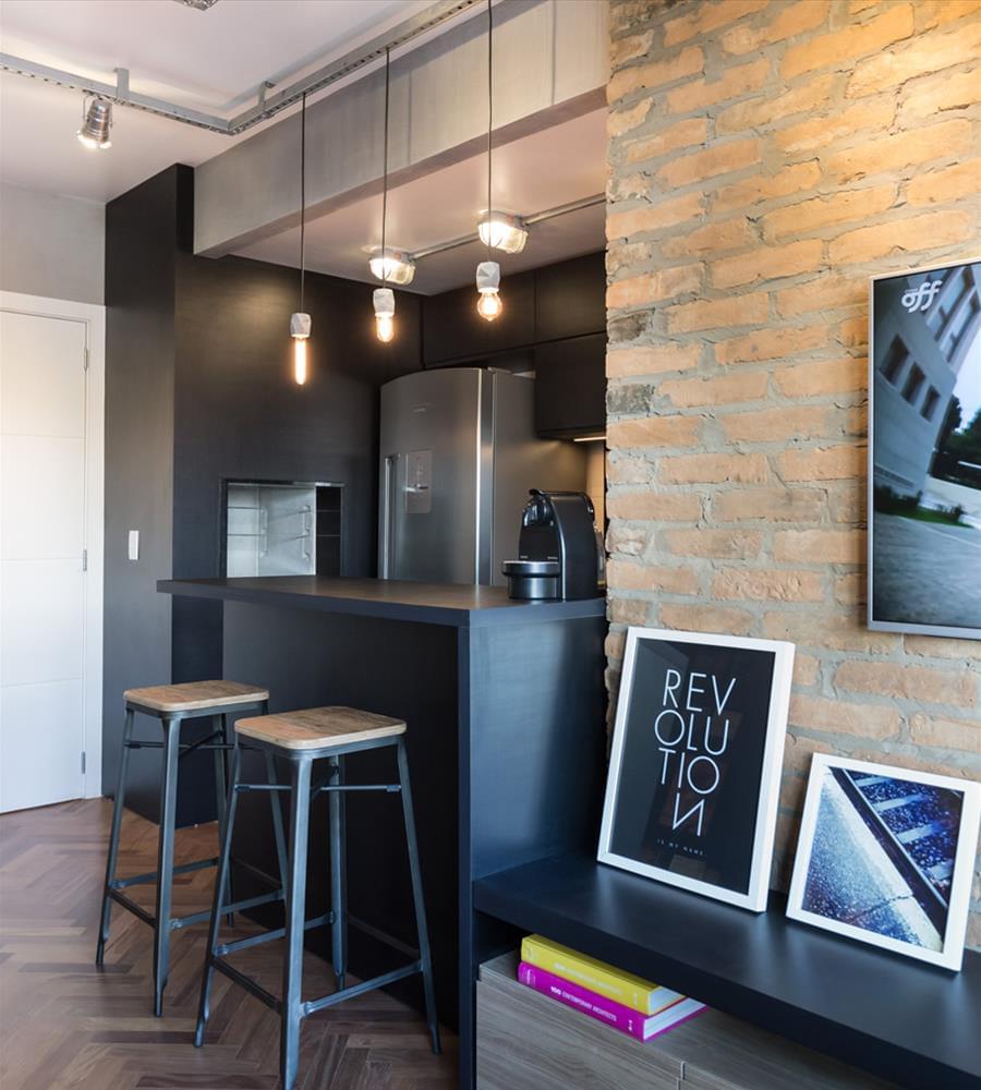 巴西 Soho 公寓 | 砖墙与木质元素的完美结合-5