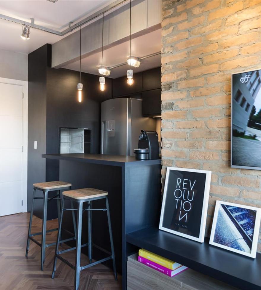 巴西 Soho 公寓 | 砖墙与木质元素的完美结合-5