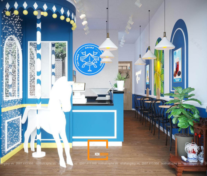 Tea Carousel Park奶茶店丨越南河内丨Ken Design-17