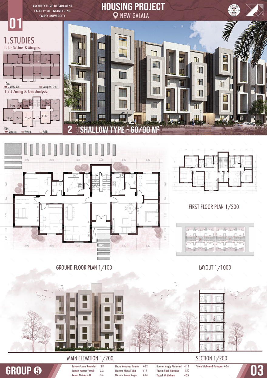 加拉拉市住房项目丨开罗大学工程学院建筑系-15