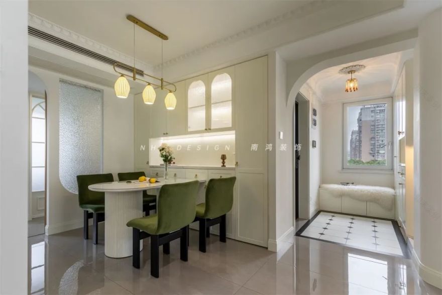 杭州府苑新村104㎡轻法式浪漫家居设计丨中国杭州丨浙江南鸿装饰-11