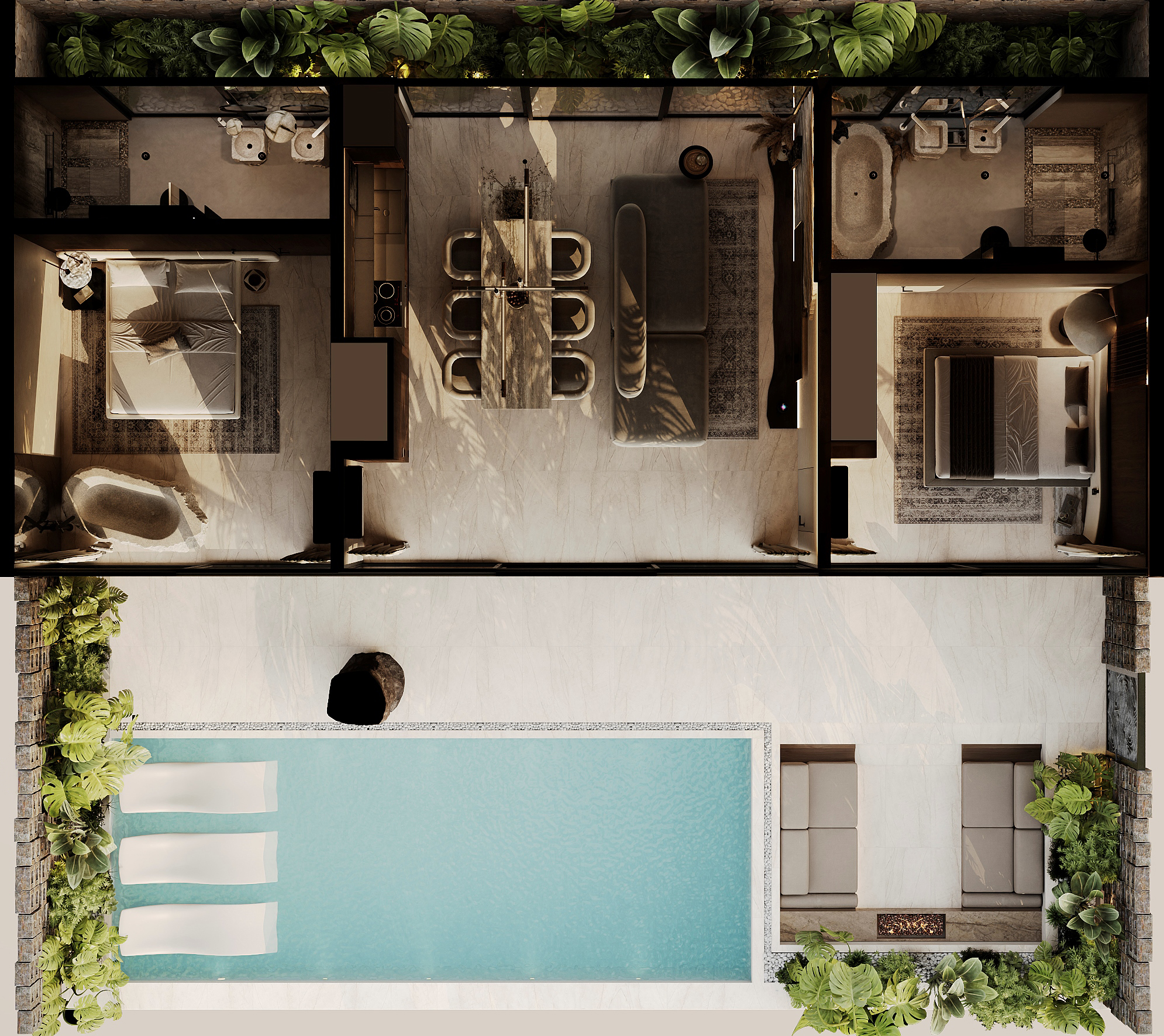 乌布两居室别墅丨印度尼西亚巴厘丨Bodes studio-73