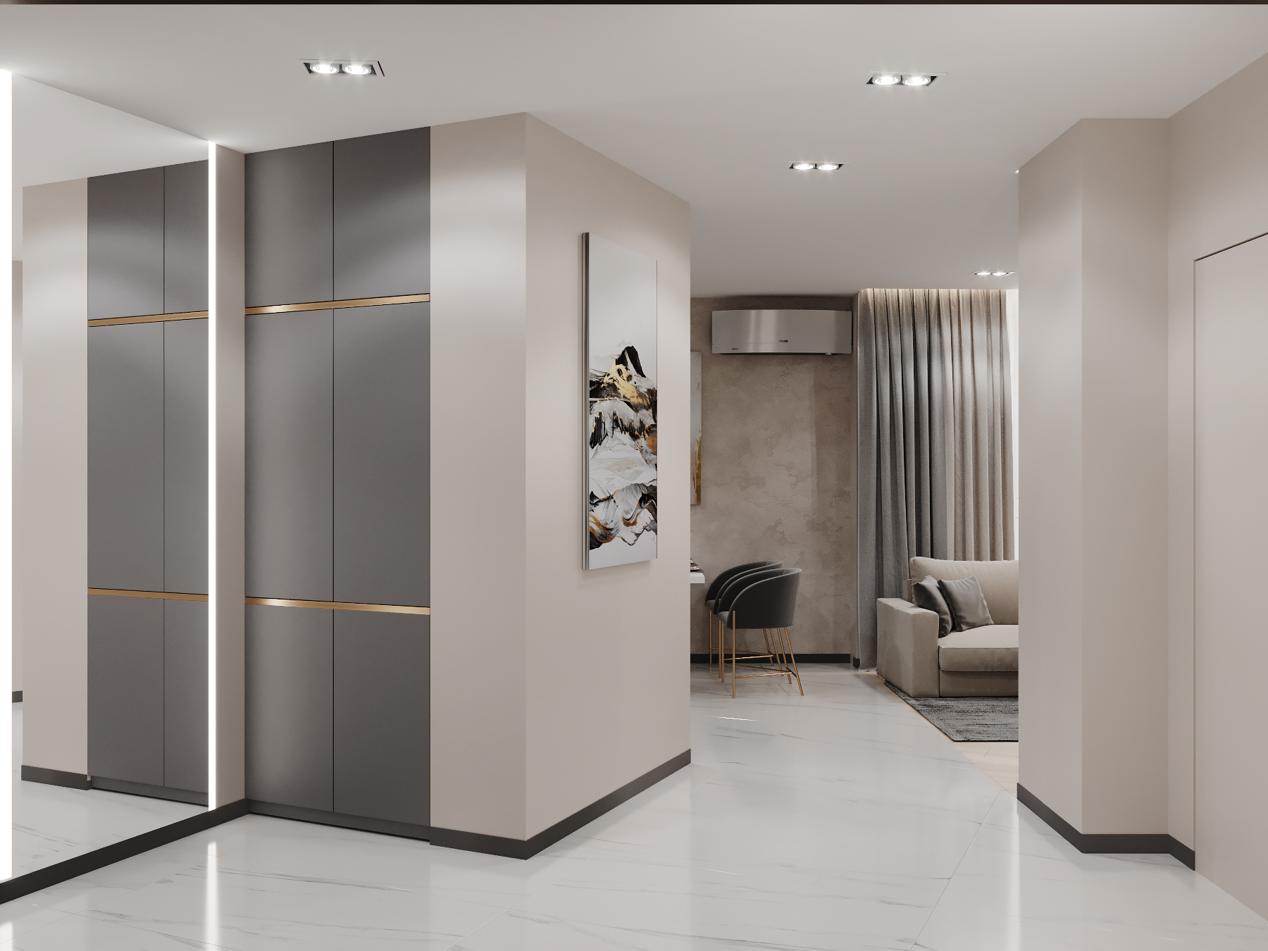 Design of a modern apartment with classic elements.-7