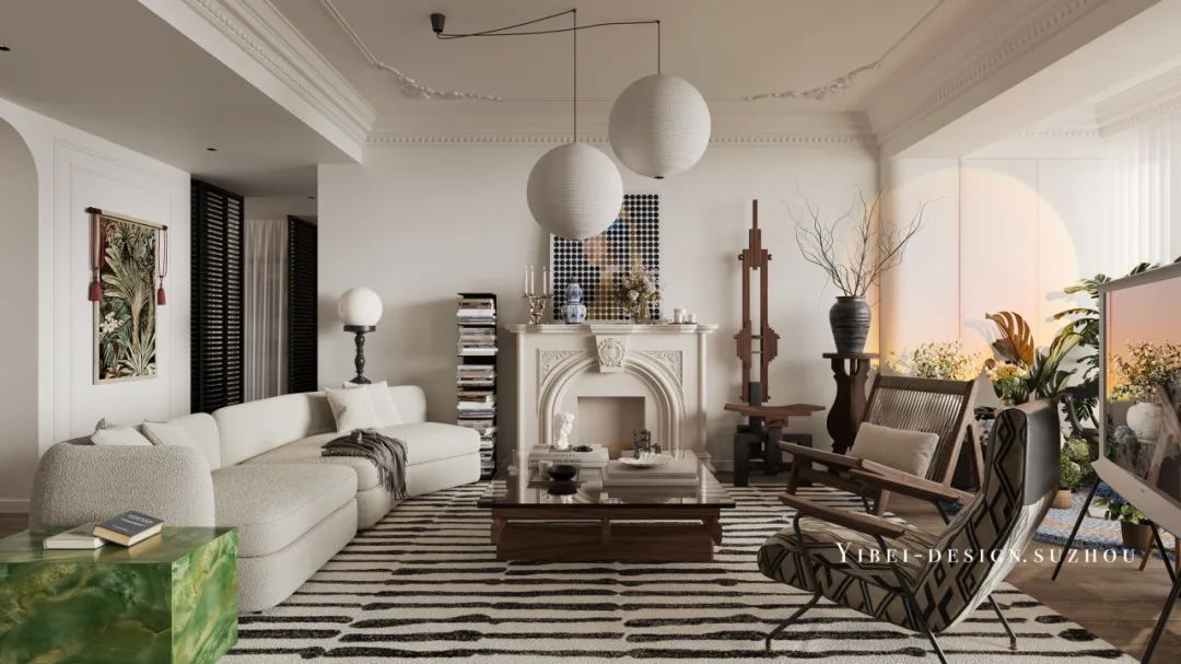 法式浪漫艺术气息居家空间设计丨中国苏州丨YIBEI DESIGN-7
