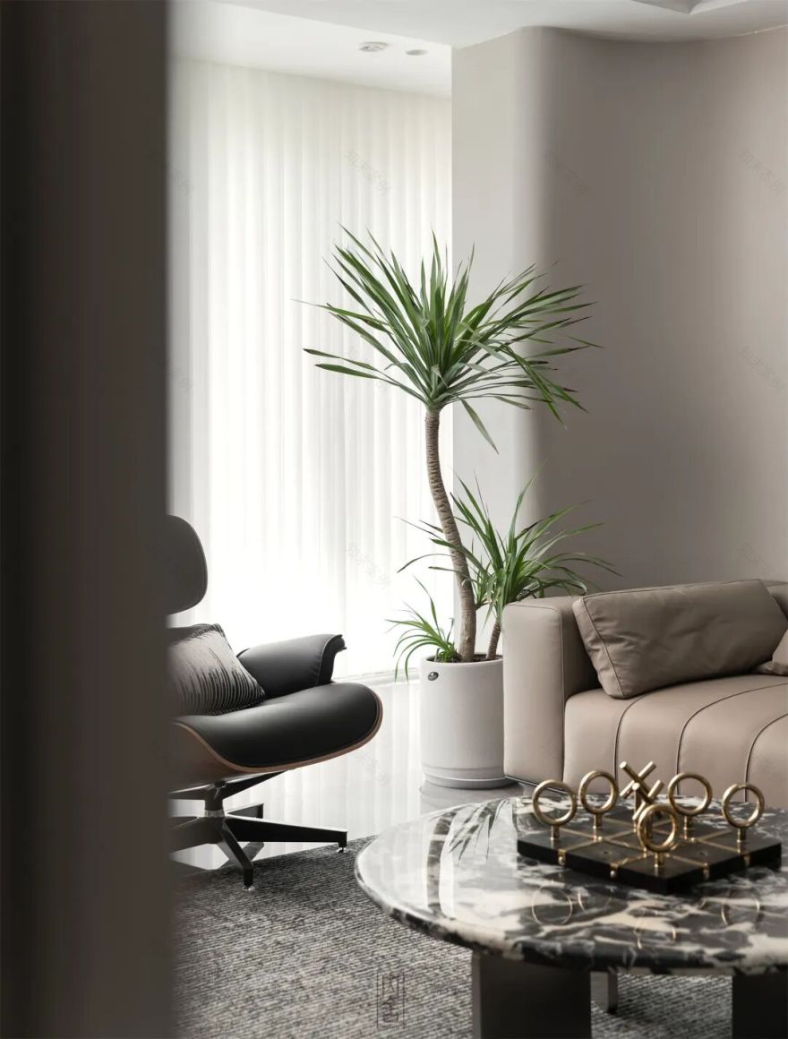 内舍软装丨190㎡意式轻奢,简约奢华持平,彰显内敛的空间气质!-15