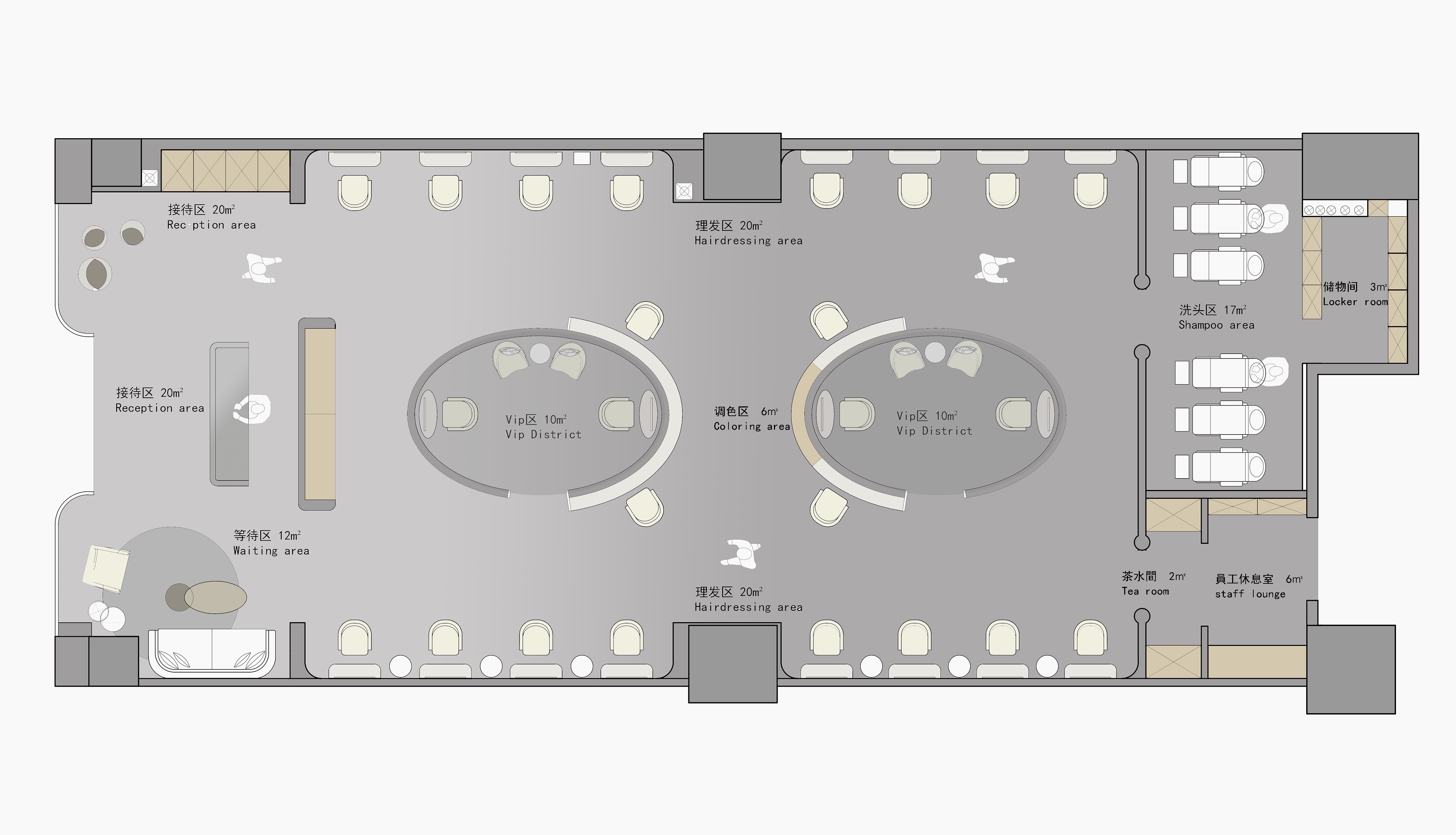 《静雅回廊》 | 广州美发沙龙设计,古铜钢与水磨石的完美融合-12