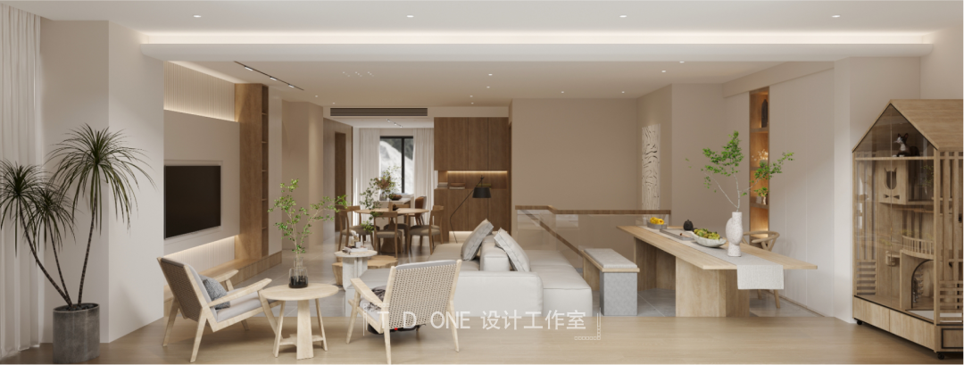 中南林樾的原木奶油风住宅丨T·D ONE 设计工作室-2