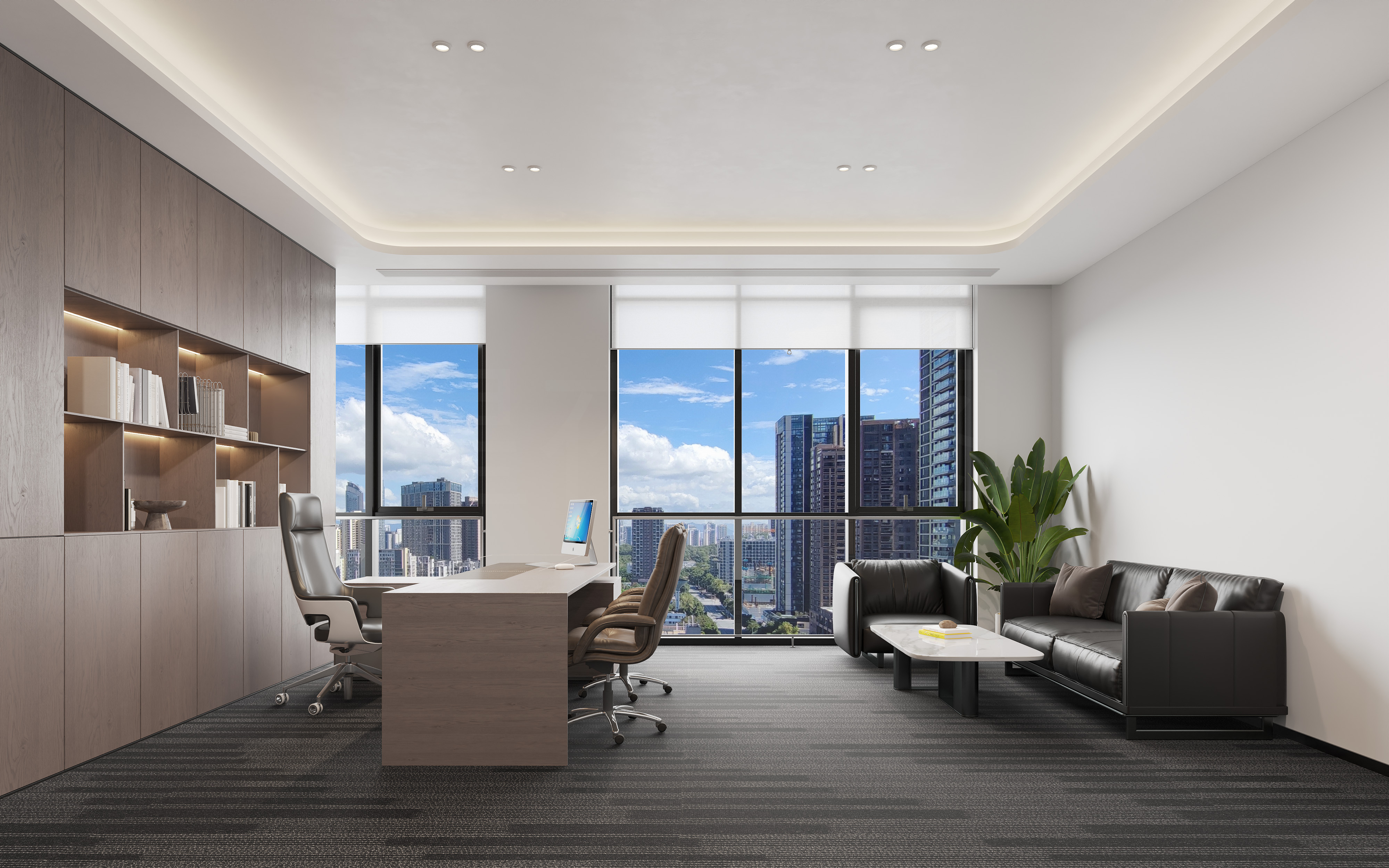 写字楼 公区 大厅 办公区 效果图展示-7