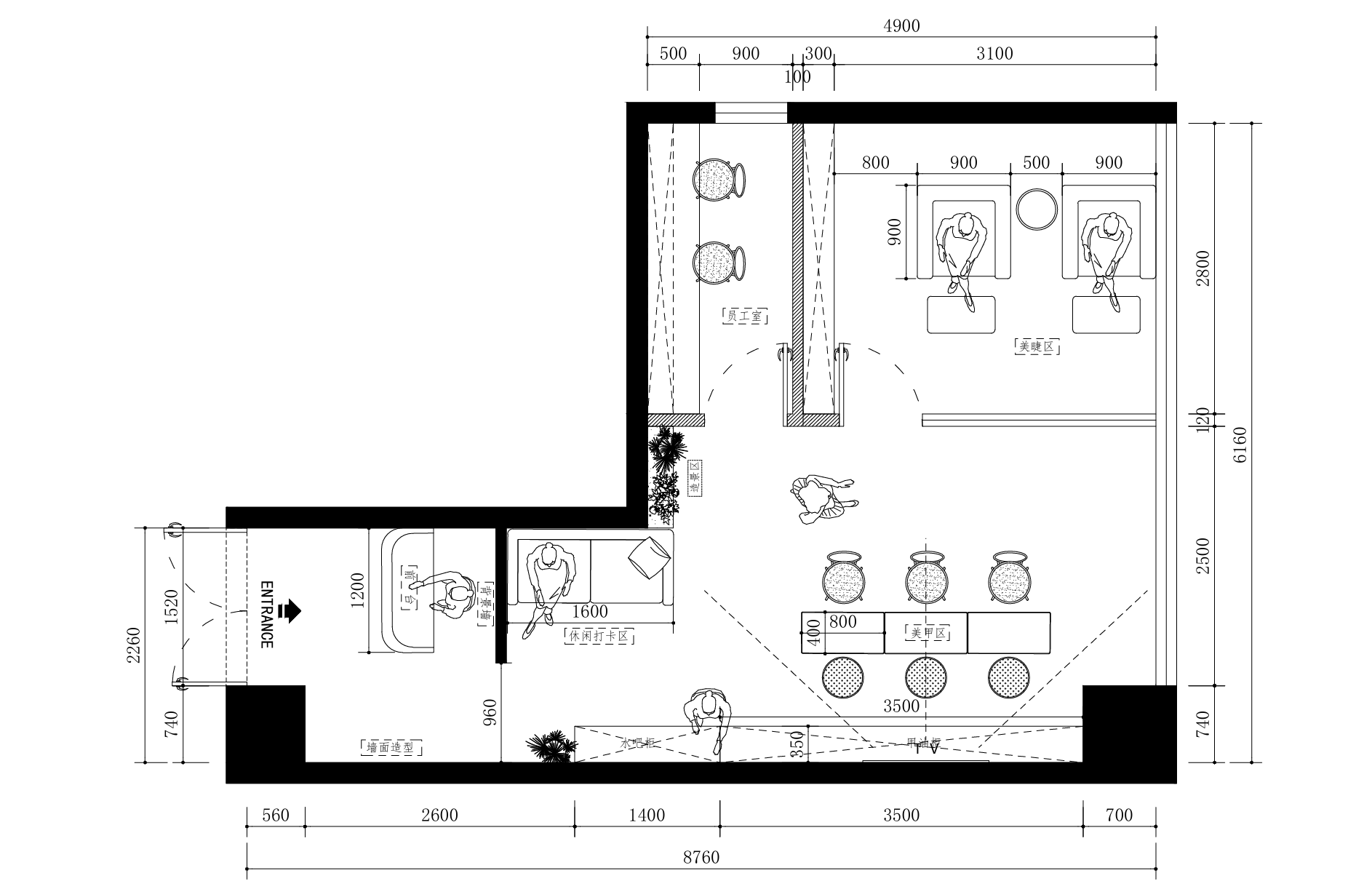 Seeya Nail 美甲美睫店室内设计丨中国深圳丨三思设计工作室-1