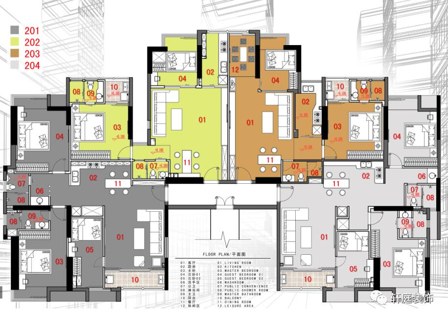 轩庭装饰经典案例盘点,揭秘室内设计亮点-53