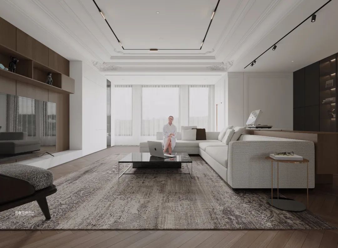 宁波凯旋门 200 平米现代简约家居设计-10