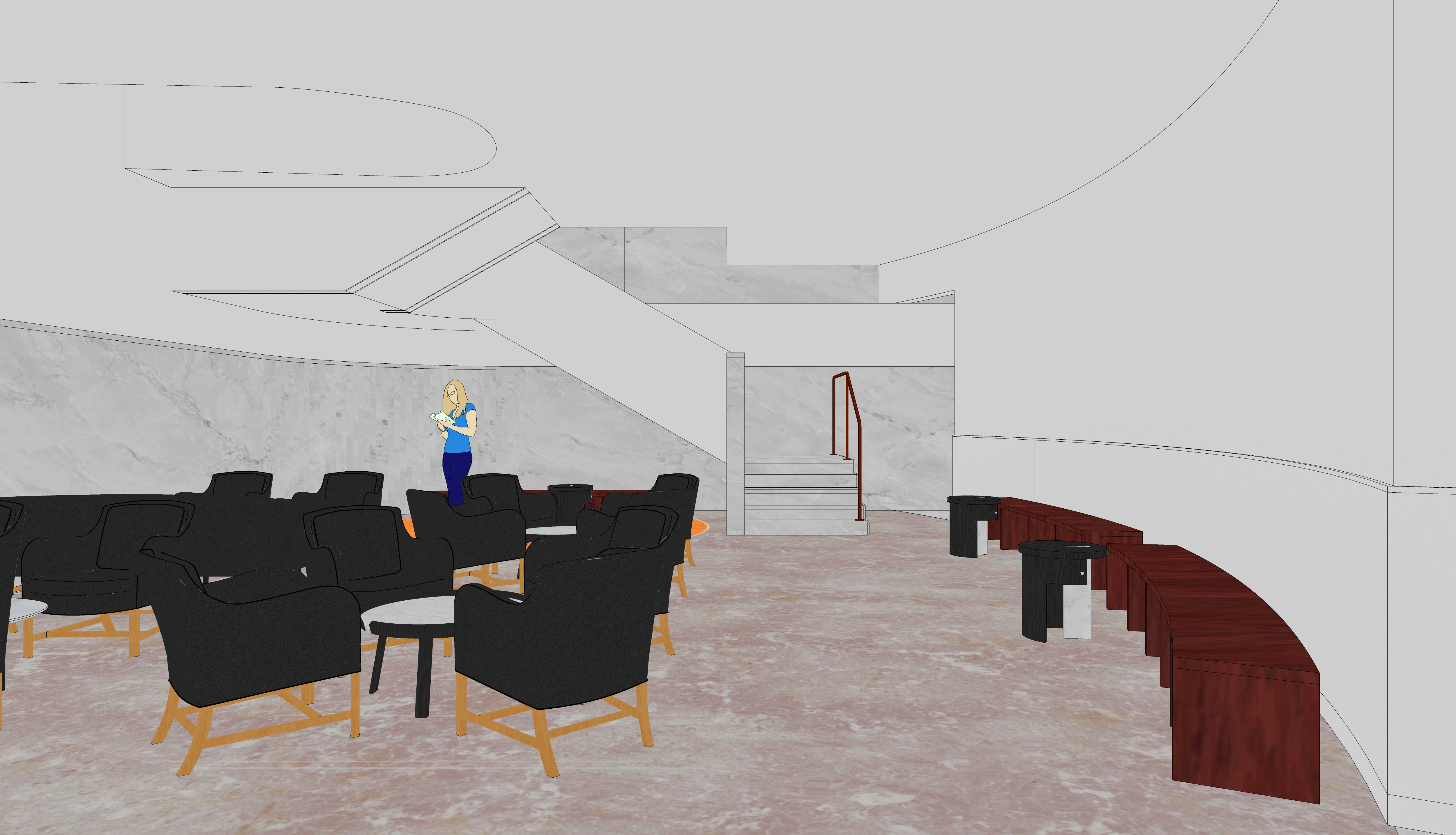 美术培训画室接待厅设计-18