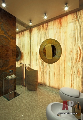 有瀑布和LED照明的豪华公寓室内设计丨Макушев Сергей,Серебряная Мария-49