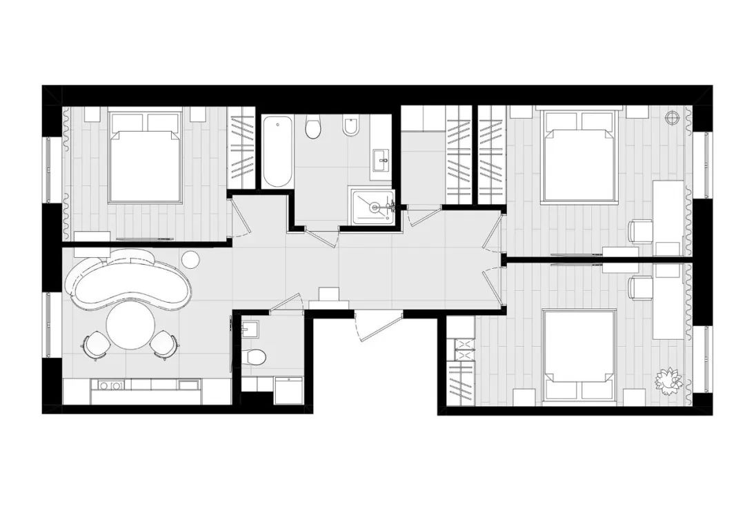 90㎡极简风住宅设计丨大树装饰-1