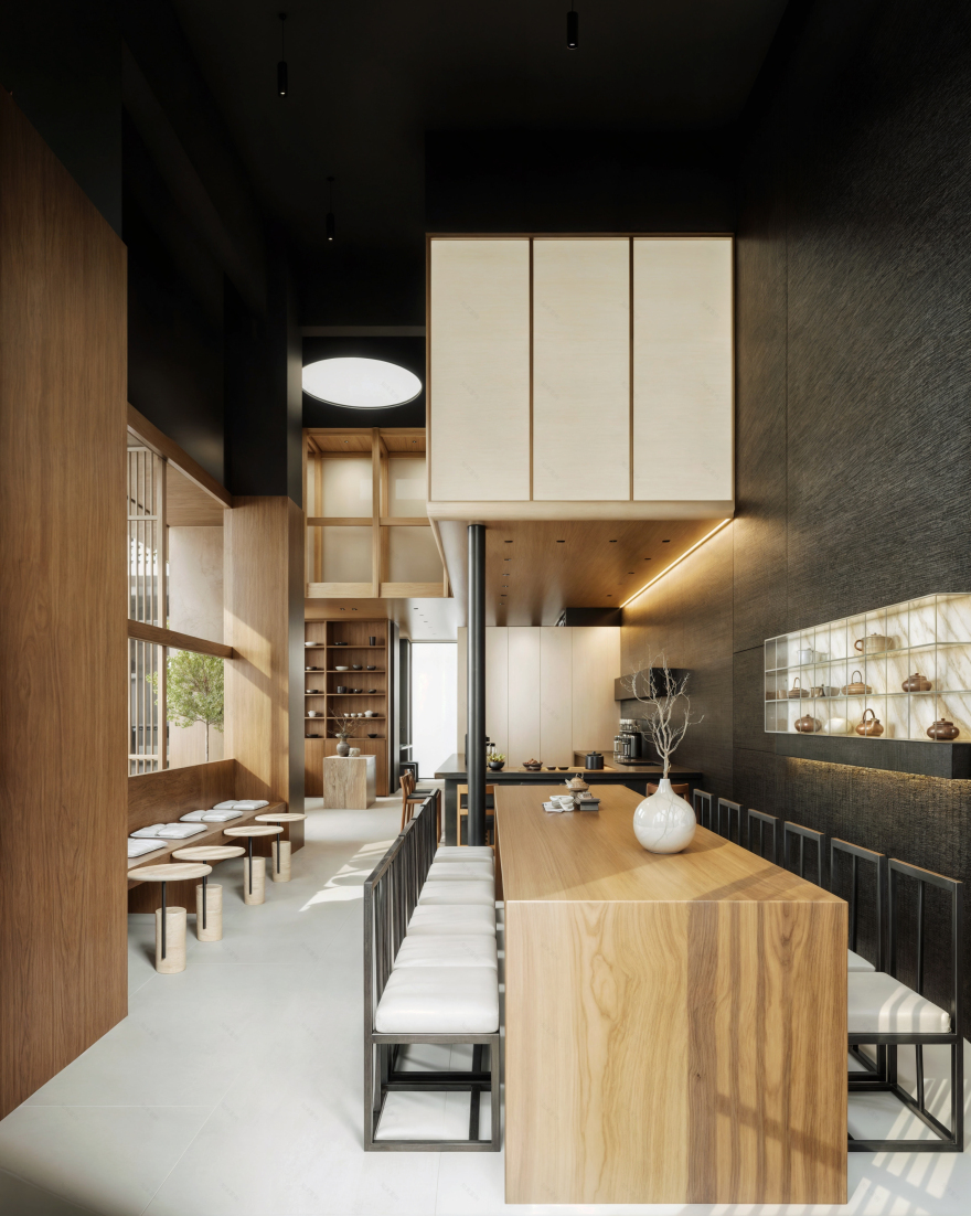 熙福茶室丨沐辰设计-25