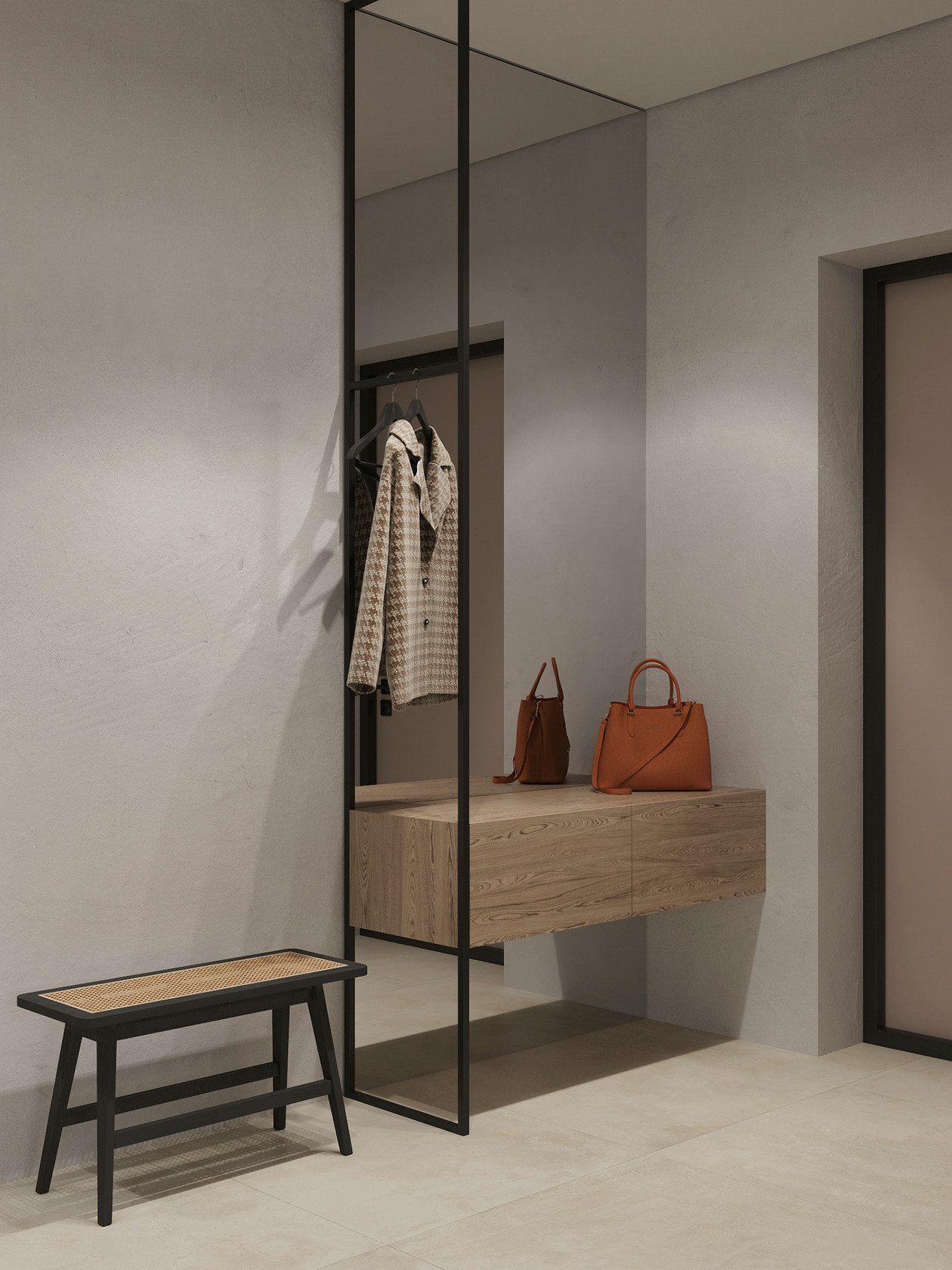 原木搭配活力橙,打造舒适空间感-1