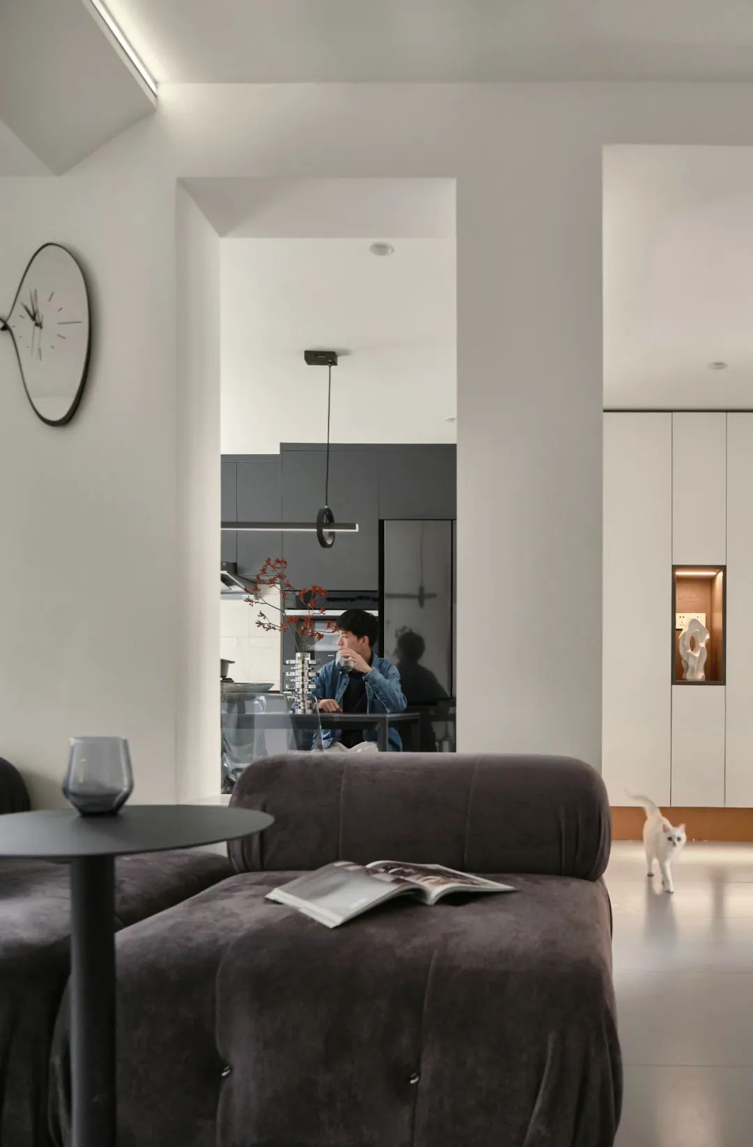 73㎡老房黑白灰简约改造丨壹石空间设计-27