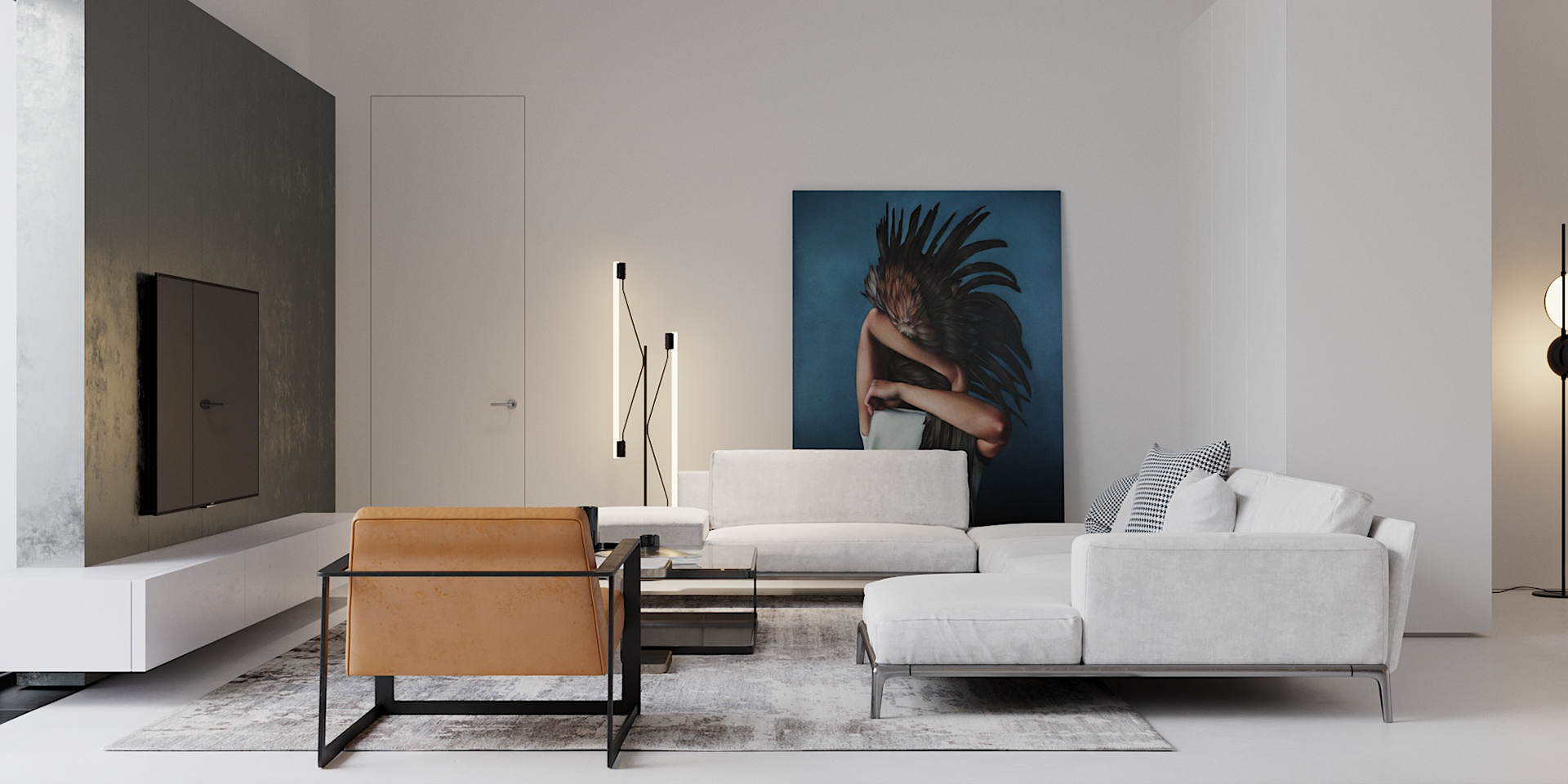 简约风客餐厅设计方案-0