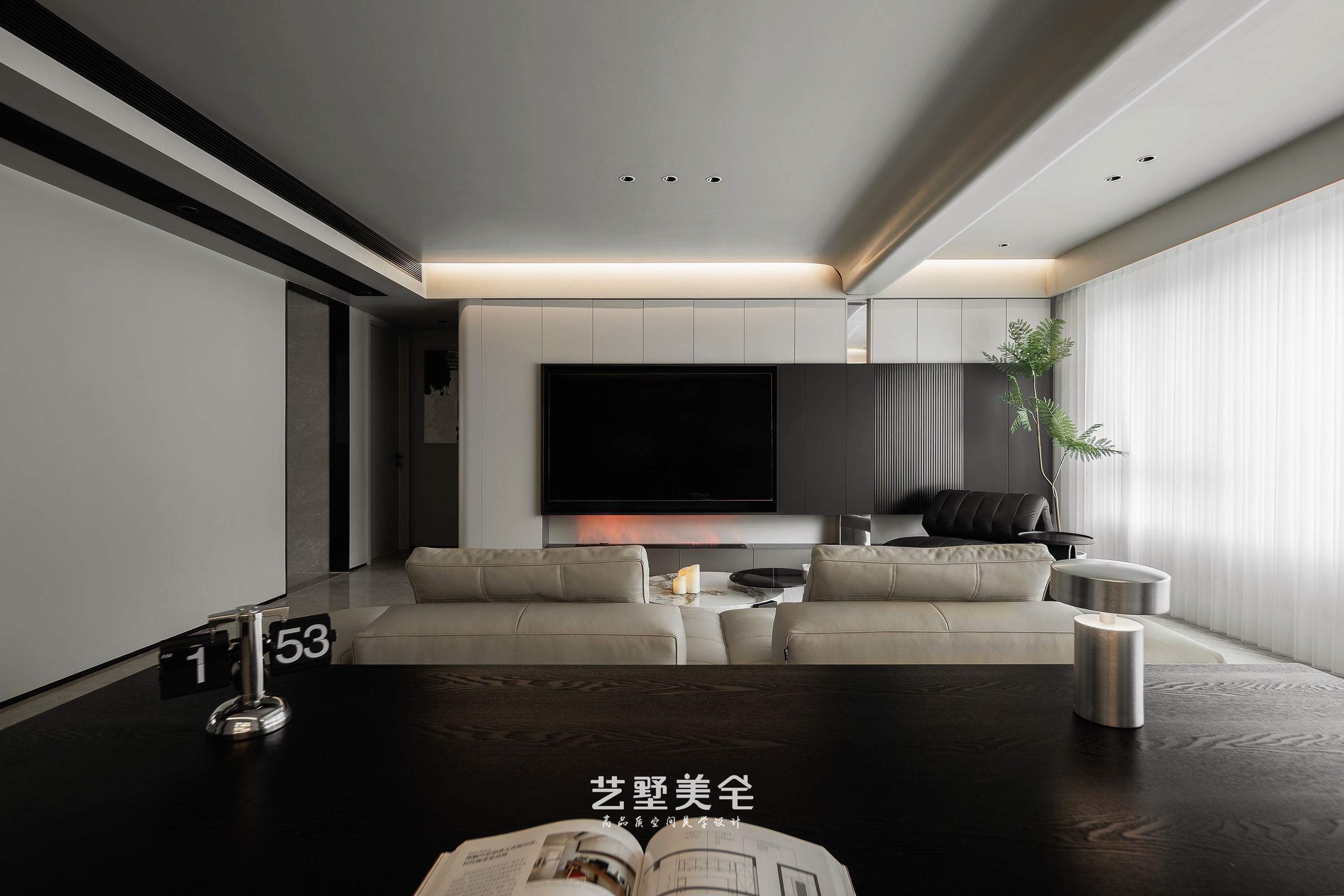 实景 139㎡高级灰克制美学现代高级感栖居丨中国合肥丨艺墅美宅-13