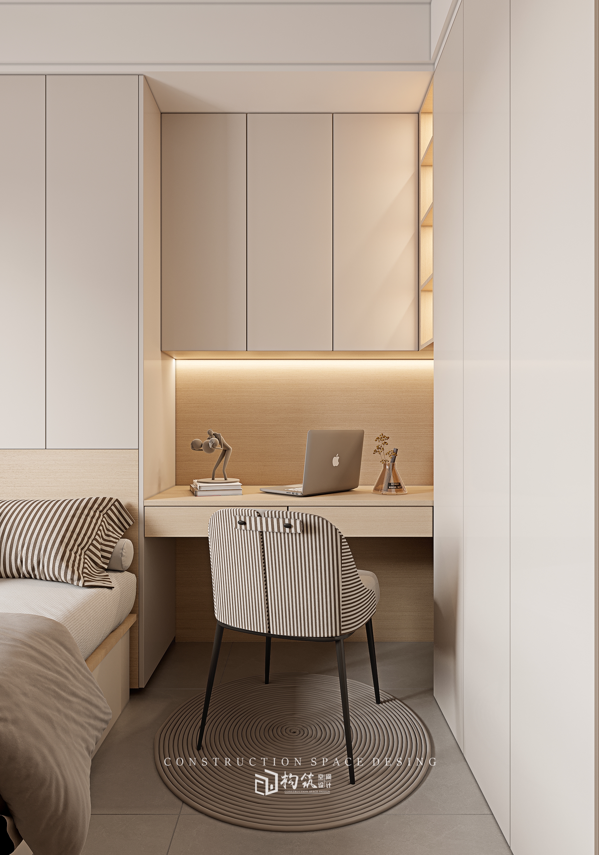 东方帝景奶油风室内设计-18