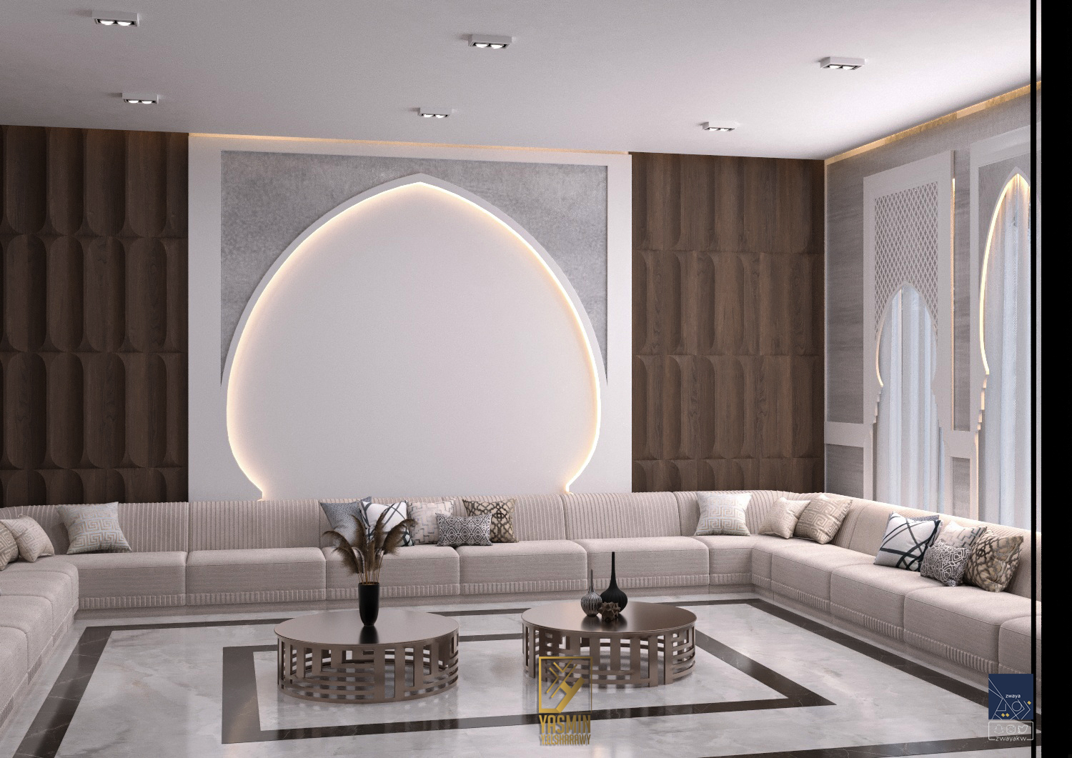 DIWANYA 现代与摩洛哥风格混合设计丨yasminy.elsharawy-18