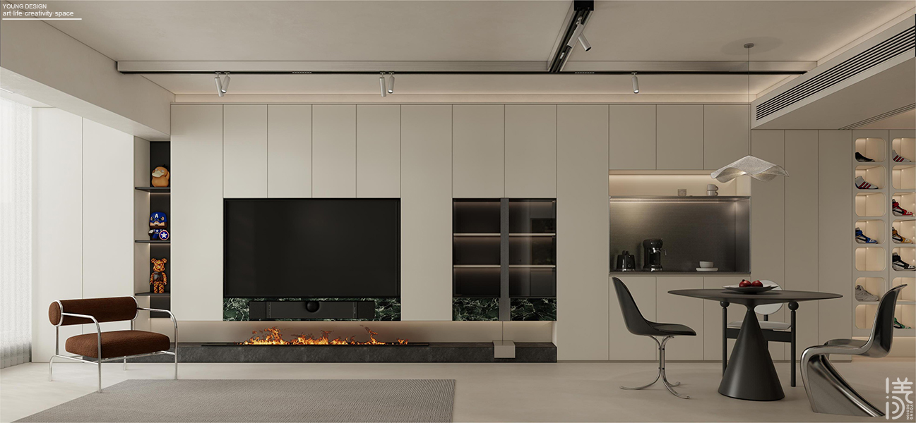 Young设计 · 黑与白,简与繁极限拉扯丨深圳漾空间设计有限公司-19