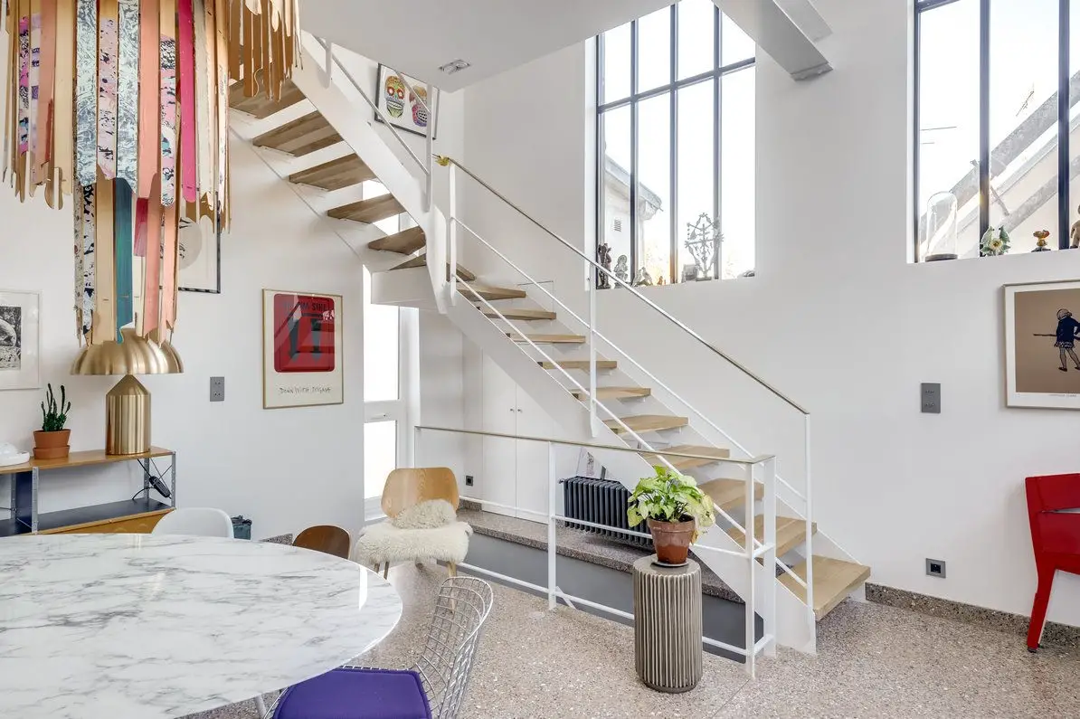 巴黎市中心绿植复式 Loft，-3