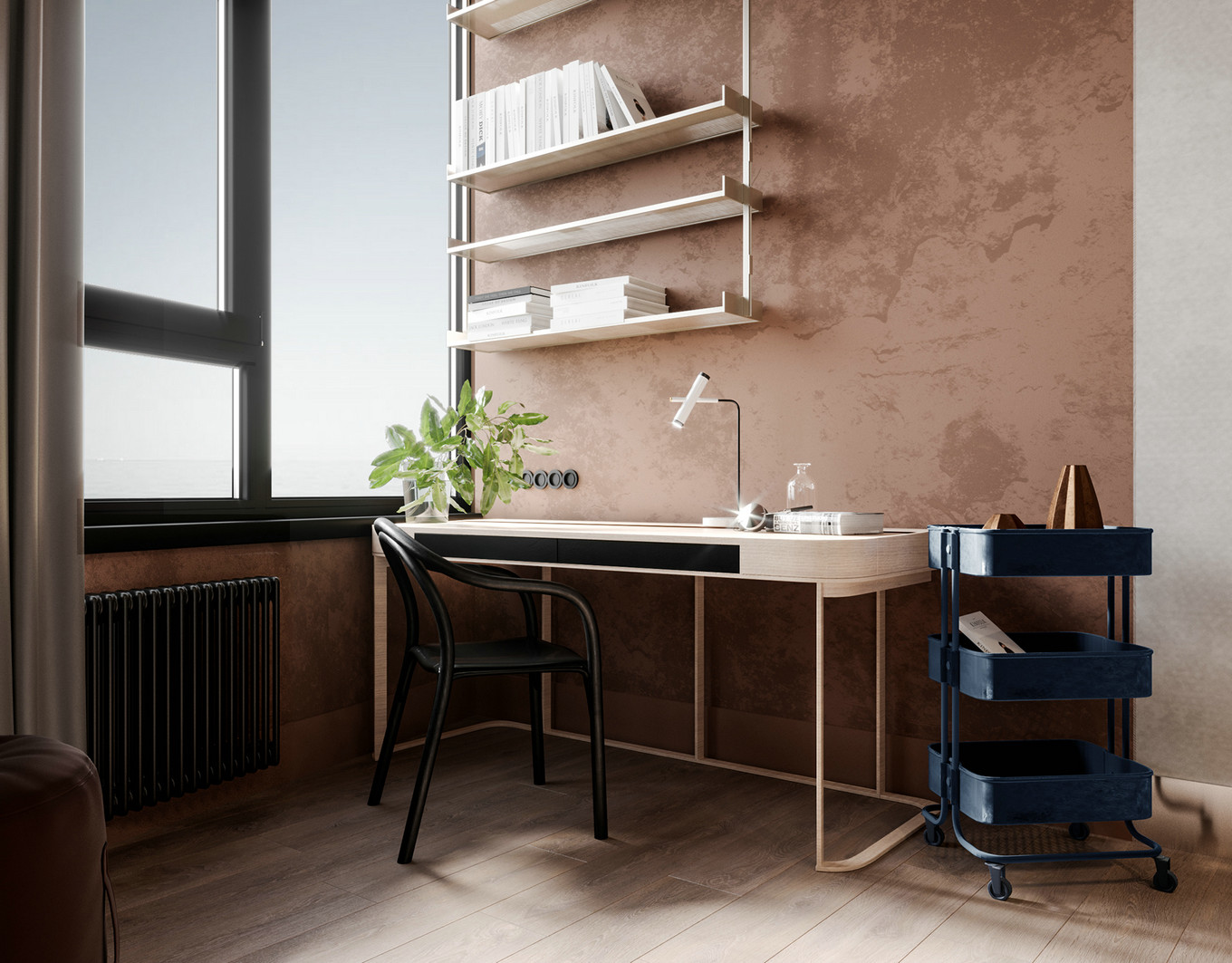 北欧风个性家居，106㎡大胆配色设计-4