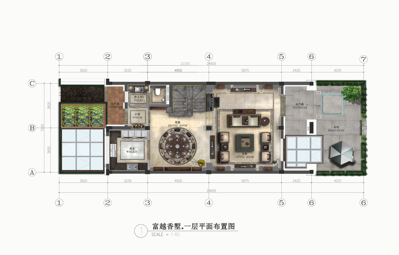 富越·香墅私宅室内装饰设计工程-30