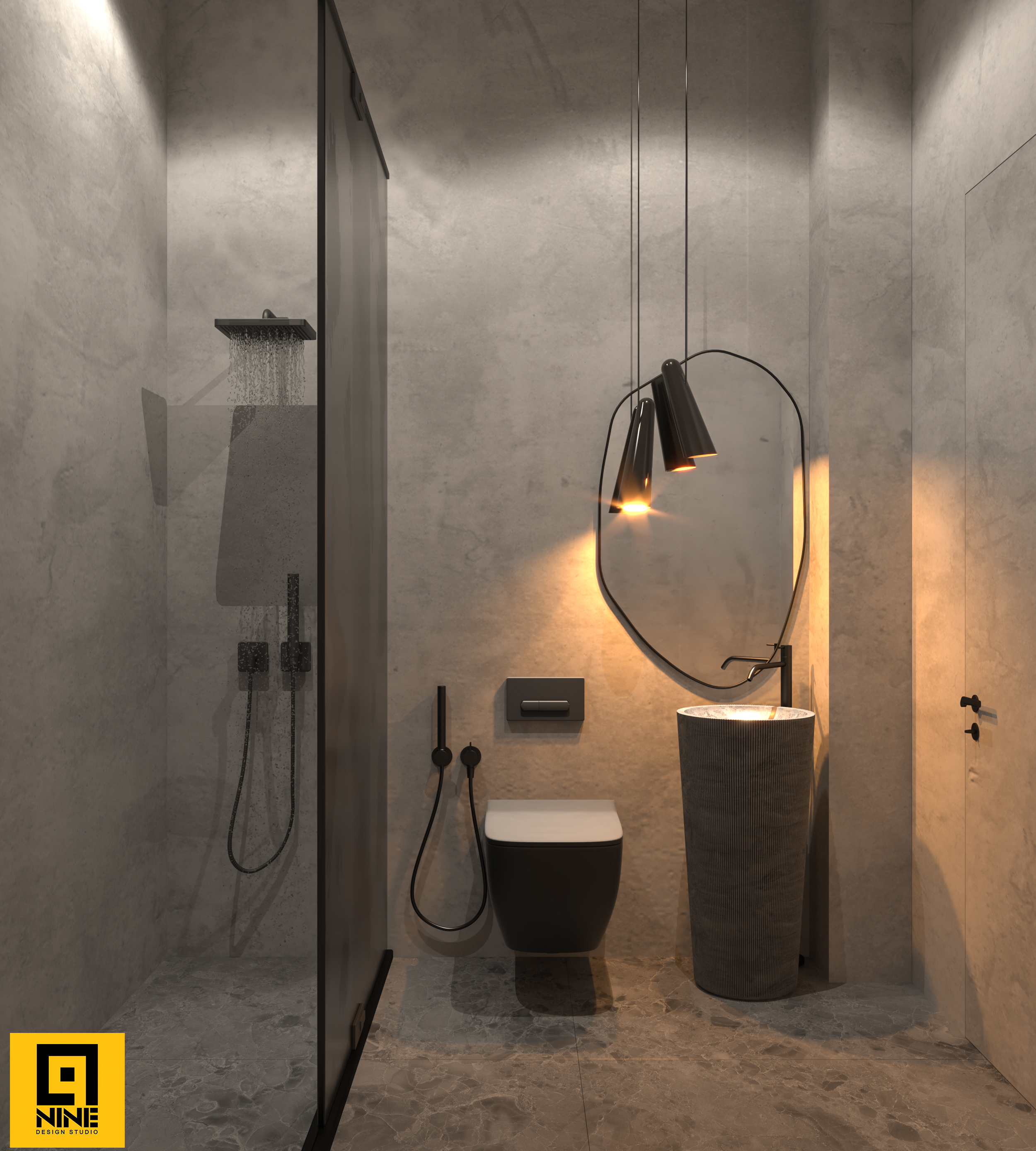 现代带泳池大厅室内设计-19