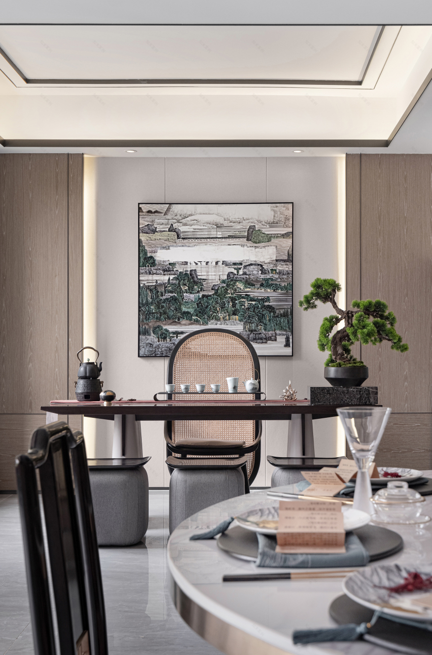 济南雍泉府下叠样板间 | 素雅新中式,融入自然之美-29