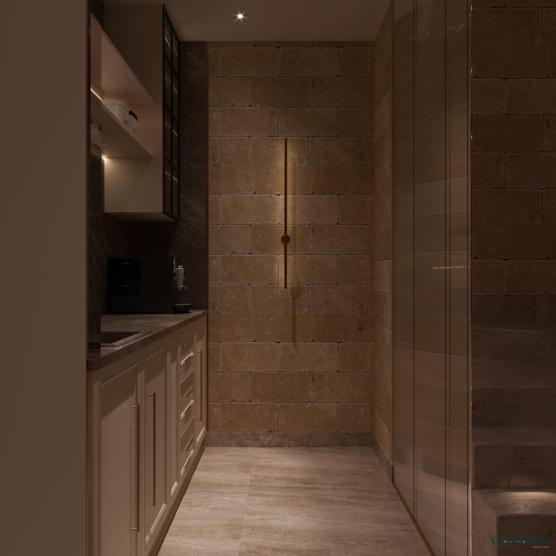 staircase and kitchenette-7