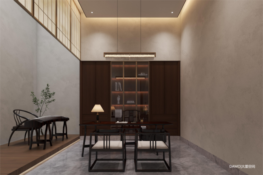 大墨空间 · 中海天玺 345m² 复式【新·中式】全案项目丨中国赣州丨赣州.大墨空间全案中心-44