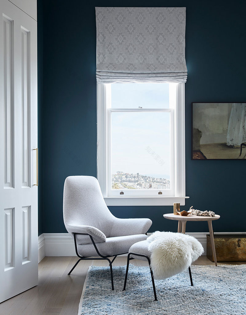 现代古典灰蓝色调的维多利亚式住宅设计-15