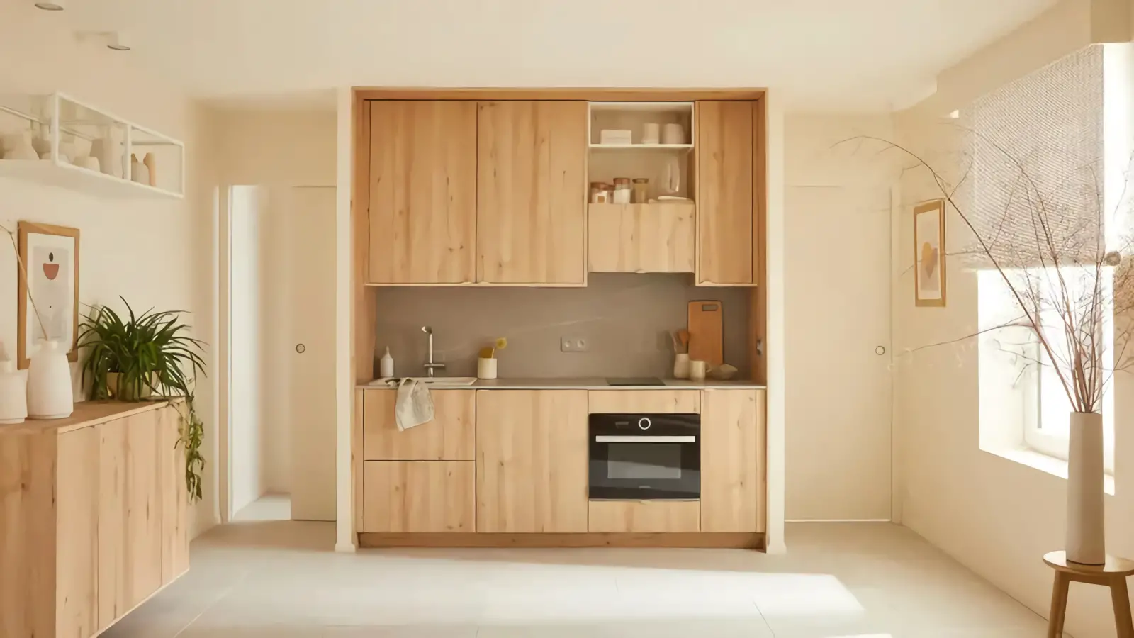 小空间,大设计 | 完美融入客厅的迷你厨房-8