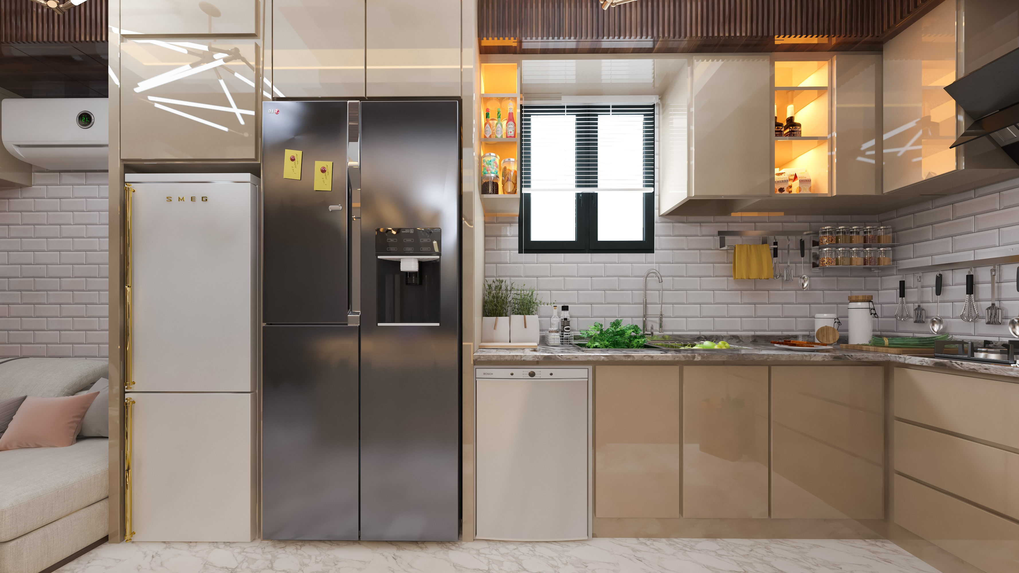 living room with open kitchen-19