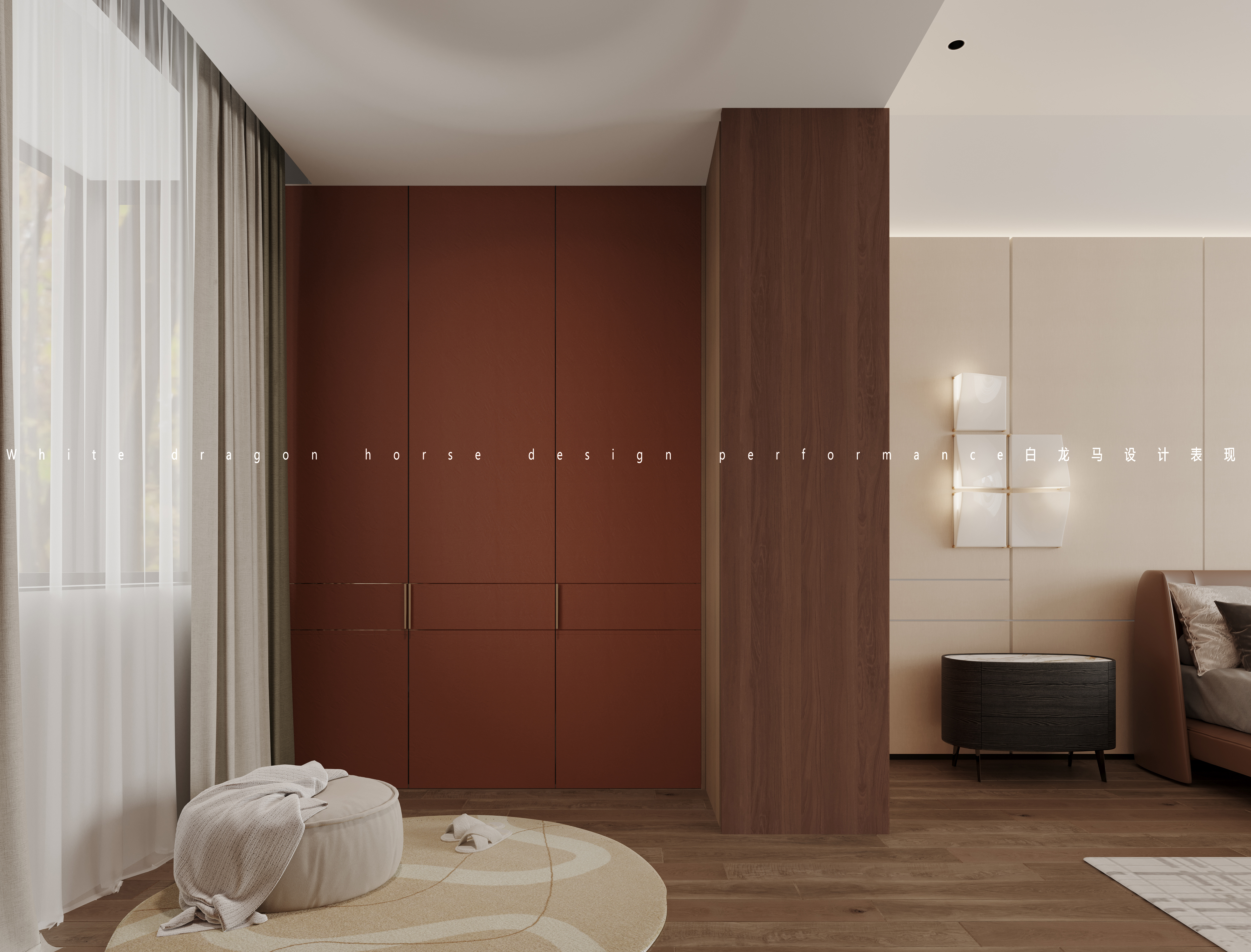 现代客餐厅卧室——白龙马效果图-8