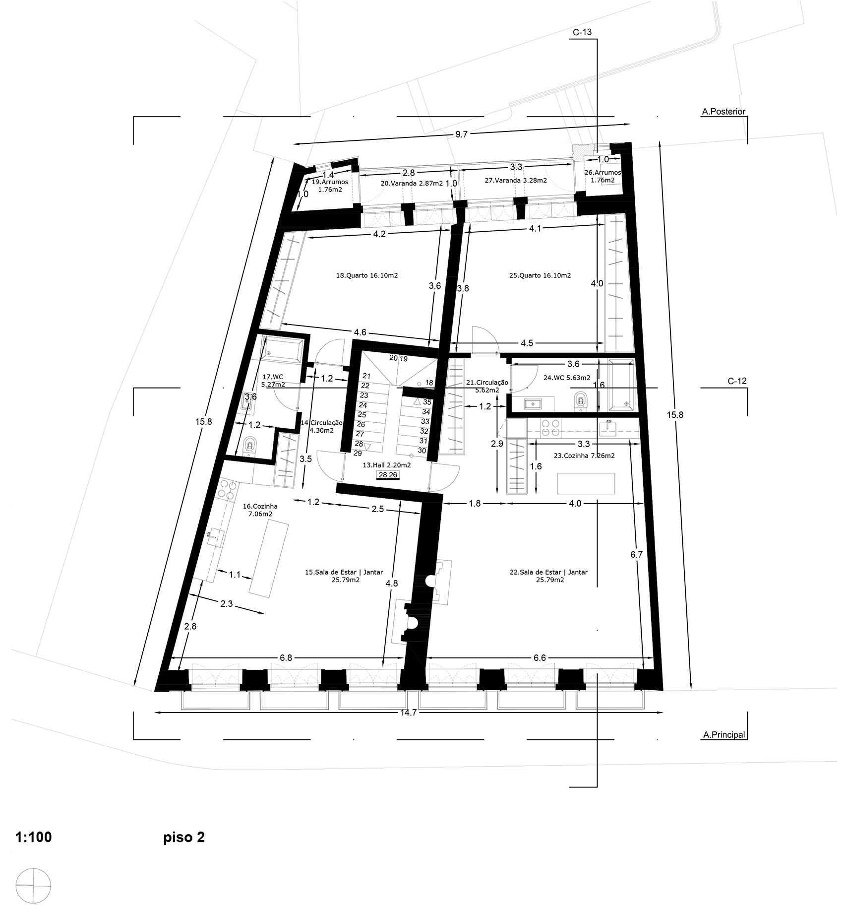 Mouzinho da Silveira 住宅楼丨葡萄牙波尔图丨Diana Barros Arquitectura-63