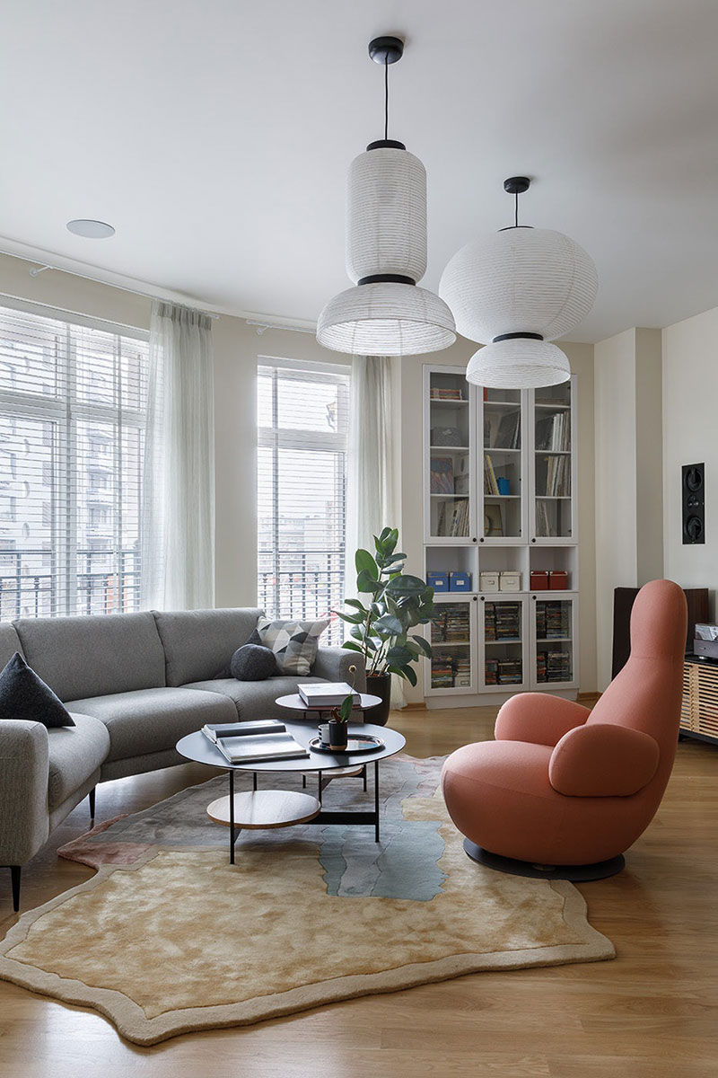 圣彼得堡独特格局现代公寓设计-2