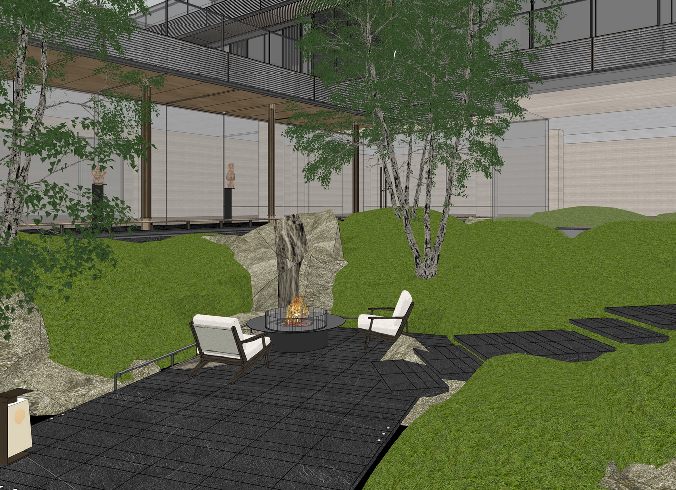 招商蛇口长沙天青府示范区景观SU模型-2