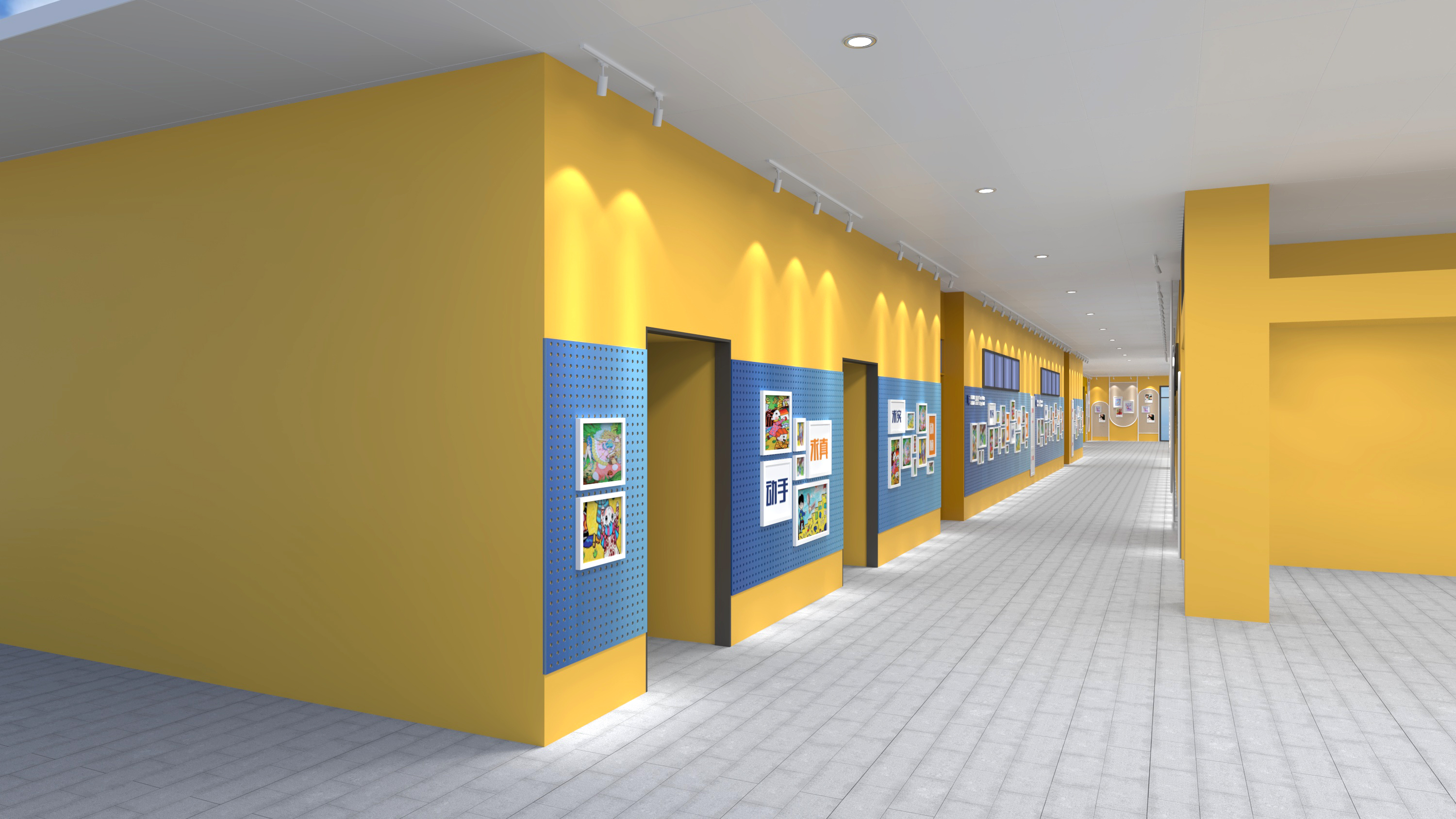 某校美术长廊设计-7